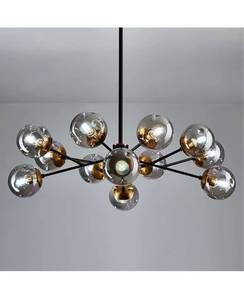 lot 1123 image: SZXYKEJI 12-Light Glass Chandelier Large Chandeliers for High Ceilings Rustic Ceiling Lighting Fixture Pendent Light Retails $239
