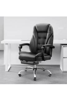 lot 1127 image: Hbada Office Chair Ergonomic Executive Office Chair PU Leather Swivel Desk Chairs,Adjustable Height Reclining. Retails $199