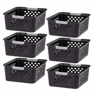 lot 502 image: IRIS 6pk Storage Basket Black