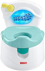 lot 503 image: Fisher-Price Sea Me Flush Potty, Training Chair with Music and Lights for Infant and Toddler