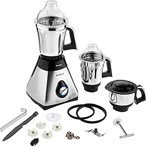 lot 526 image: Preethi Steele 3-Jar Mixer Grinder, 550-Watt, Silver