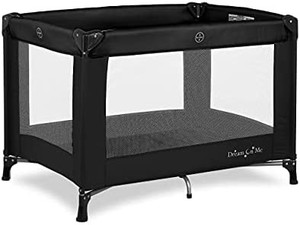 lot 720 image: Dream On Me Nest Portable Play Yard With Carry Bag And Shoulder Strap, Black