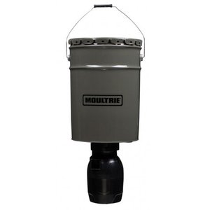 lot 803 image: Moultrie 13282 6.5 Gallon Directional Hanging Bucket Auto Timer Game Deer Feeder