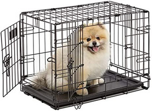 lot 808 image: MidWest Double Door iCrate Metal Dog Crate, 24