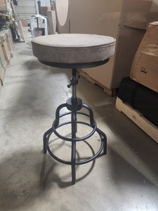 lot 822 image: Industrial Style Adjustable Height Bar Stool