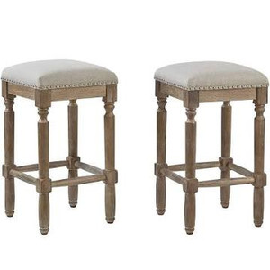 lot 904 image: Ball & Cast HSA-D007-26S Kitchen Counter Pub Height Barstool 26 Inch Seat Taupe