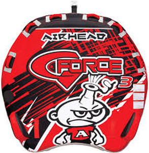 lot 1018 image: AIRHEAD AHGF-3 G-Force 3 Triple Rider Inflatable Towable Lake Performance Tube