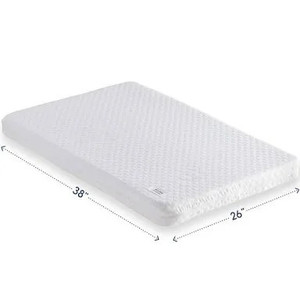 lot 1034 image: Hiccapop Pack and Play Pad Dual Sided wFirm Side (for Babies) & Soft Memory Foam Side (for Toddlers)  Memory Foam Play Yard Pad  Playard Pad Foam for Pack and Play Fits (38x26)