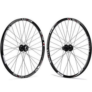lot 1133 image: BUCKLOS Mountain Bike Wheelset 2627.529 Inch, Aluminum Alloy Rim 32H Disc Brake MTB Wheelset, Quick Release Front Rear Wheels Black Bike Wheels, Fit 7-11 Speed Cassette Bicycle Wheelset