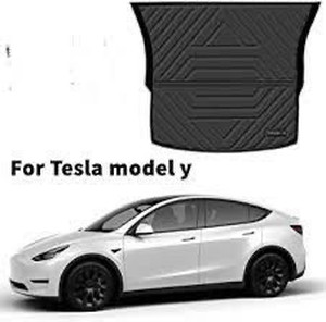 lot 1203 image: Pedigree 3D TPE Material Tesla Model Y Trunk Mat Model Y Full Cover All Weather Front Trunk Mat Custom Fit Heavy Duty Rubber Odorless Model Y Accessories 2020 2021 2022(Trunk mat)