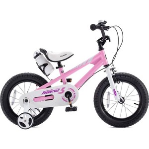 lot 1209 image: Royalbaby Freestyle Kids Bike 16 In. Girls Kids Bicycle Pink with Training Wheels and Kickstand