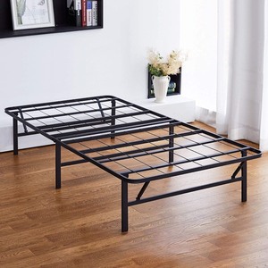 lot 1212 image: Amazon Basics Foldable Metal Platform Bed Frame with Tool Free Setup, 18 Inches High, Twin, Black