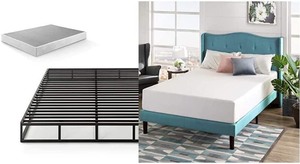 lot 1218 image: Zinus Victor 7.5 Inch Quick Lock Box Spring  Mattress Foundation, King Size