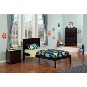lot 1220 image: Atlantic Furniture Espresso Open Bed Frame, Twin