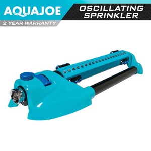 lot 1221 image: Aqua Joe - Indestructible Metal Base Oscillating Sprinkler