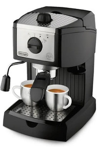 lot 1300 image: DeLonghi EC155 15 Bar Espresso and Cappuccino Machine, Black