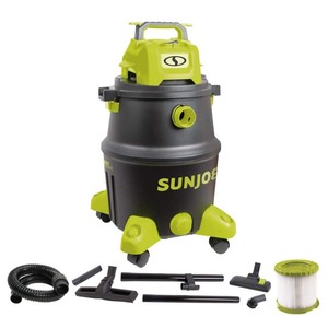 lot 1310 image: Sun Joe SWD12000 12-gal WetDry Shop Vacuum W HEPA Filtration Cleaning Attachments 1200-Watt 6.5 Peak HP