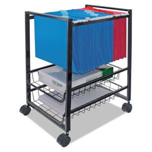 lot 1318 image: Advantus 2 Drawers Filing Cart , Black