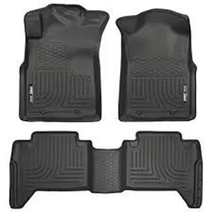 lot 1333 image: Husky Liners Weatherbeater Series Front And Second Seat floor Liners Foot Well Coverage Black 98951 Fits 2005-2015