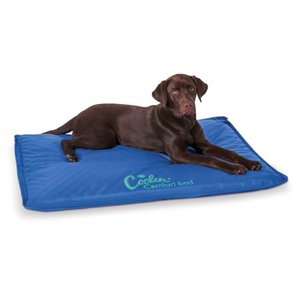 lot 1351 image: K&H Pet Products Coolin Comfort Bed Blue Large 32 X 44 Inches