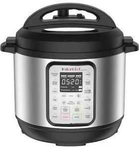 lot 2202 image: Instant Pot - 6 Quart Duo Plus 9-in-1 Electric Pressure Cooker - Silver - Silver