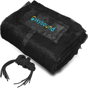 lot 3204 image: SkyBound Replacement Trampoline Safety Net Enclosure - Fits 15ft Skywalker trampolines that have 6 Straight-Curved Poles - Net Only
