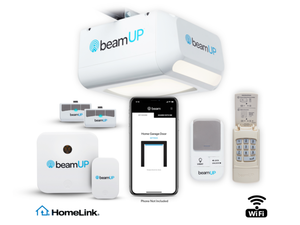 lot 3213 image: beamUP Centurion (BU800) Two Car Sectional Garage Door Opener, Smart Home Garage Opener - Alexa Enabled, Garage Security Sensors Included, NO.