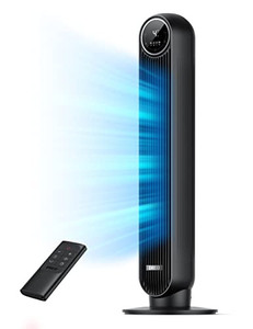 lot 3224 image: Dreo 36 Nomad One Tower Fan with Remote, 24fts Velocity Quiet Cooling Fan, 90° Oscillating Fan with 4 Speeds, 4 Modes, 8H Timer, Bladeless Fan