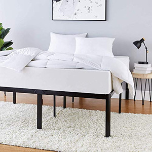 lot 3241 image: Amazon Basics Heavy Duty Non-Slip Bed Frame with Steel Slats, Easy Assembly - 18H, (Queen)