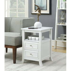 lot 3306 image: Melbourne 2 Drawer End Table with Shelf