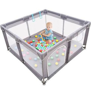 lot 3319 image: Baby Playpen , Baby Playard, Playpen for Babies with Gate ,LIAMST Indoor & Outdoor Playard for Kids Activity Center��LIAMST Sturdy Safety Play Yard with Soft Breathable Mesh