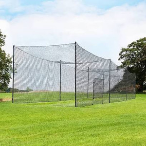 lot 3328 image: Baseball Batting Cage Nets, 8H x8W x 20L Baseball and Softball Cage Netting, 1.88 Mesh, Professional Fully Enclosed Heavy Duty PE Hitting Cage Net with Door,Only Net without Poles and Frame Kits