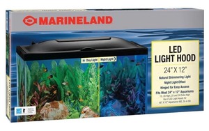 lot 3335 image: Marineland LED Light Hood for Aquariums Day & Night Light 24x12 in