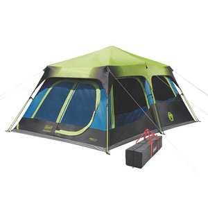 lot 2980 image: Coleman� 10-Person Dark Room�� Cabin Camping Tent with Instant Setup, 1 Room, Blue