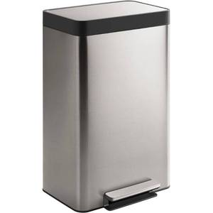 lot 2919 image: KOHLER 13 Gal. Stainless Steel Step Trash Can, Gray