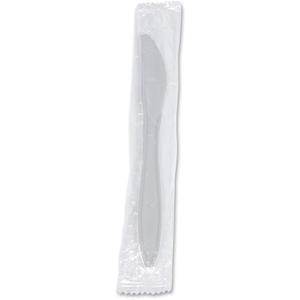 lot 2938 image: Genuine Joe GJO20006 Plastic Knifes, Ind-Wrapped, Med-Weight, (Pack of 1000) (B01MXLYKK0)