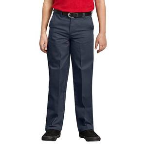 lot 2972 image: Dickies Boys School Uniform Classic Fit Straight Leg Flat Front Pants, Sizes 4-20 & Husky
