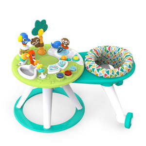 lot 3038 image: Bright Starts Around We Go 2-in-1 Walk-Around Activity Center & Table - Tropic Cool, Ages 6 months 