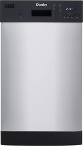 lot 2991 image: Danby 18 Built-In Dishwasher in Stainless Steel - Retail $513.97