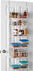 lot 2869 image: Amazon Basics Over The Door Pantry Organizer Rack with 6 Adjustable Shelves