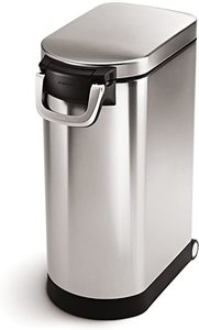 lot 2870 image: Simplehuman 35 Liter, 40 lb  18.1 kg X-Large Pet Food Storage Container