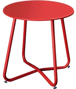 lot 2906 image: Grand Patio Steel Coffee Table, Red