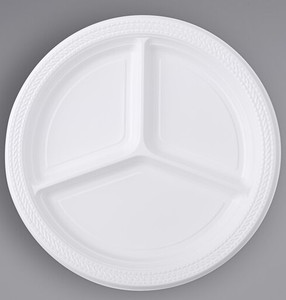 lot 2965 image: Set Of 39 Plastic 3 Section Divided Plates