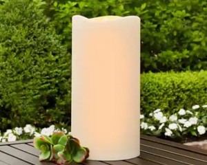lot 2971 image: Hampton Bay 6 In. X 12 In. Battery Operated Outdoor Patio Resin Led Candle