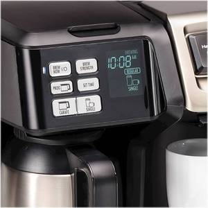 lot 1407 image: Hamilton Beach - FlexBrew 10-Cup Coffee Maker and Single Serve Brewer - Black, 11.5 x 14