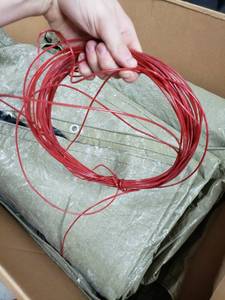 lot 1413 image: Large Grey Tarp With Red Wiring