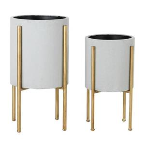 lot 2150 image: Nabila Mid Century Planters (Set of 2)