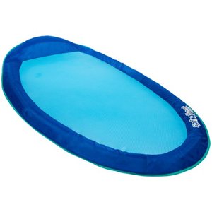lot 2161 image: SwimWays Spring Float Inflatable Pool Lounge Chair for Ages 15 Blue, 68 x 35