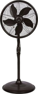 lot 2290 image: NewAir - 18 Oscillating Pedestal Misting Fan - Dark Brown