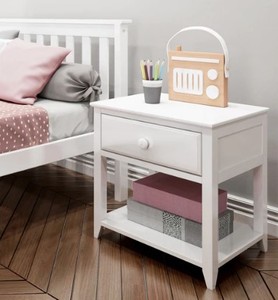 lot 1414 image: White Night Stand